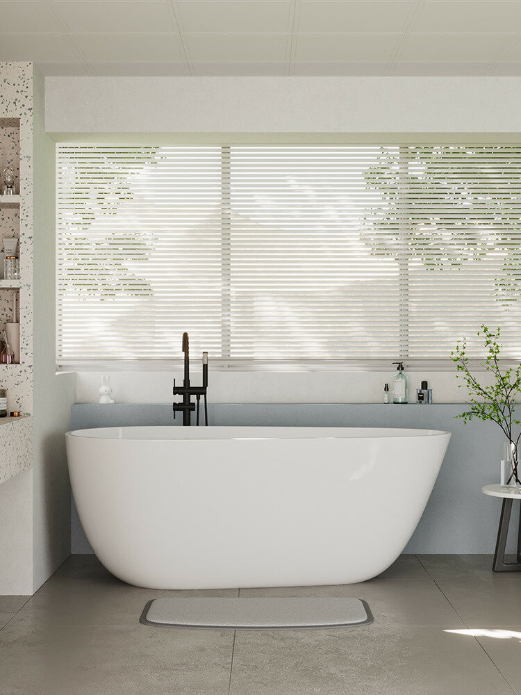 【快速出貨】 免運 可開發票 亞克力歐式藝術網紅酒店民宿雞蛋造型浴缸家用小戶型獨立式泡澡盆~優樂悅