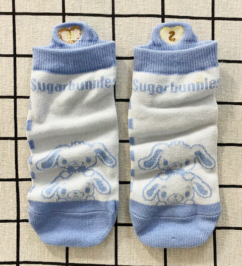 【震撼精品百貨】Sugarbunnies 蜜糖邦尼 日本SANRIO三麗鷗 踝襪 藍白條紋 *47078 震撼日式精品百貨