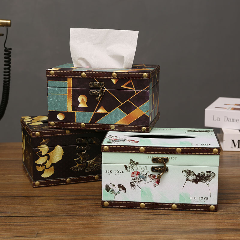 歐式高檔輕奢紙巾盒車載家用客廳創意抽紙盒可愛餐廳餐巾紙收納盒
