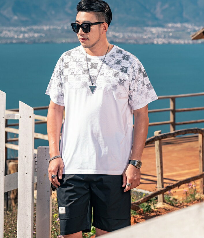 大尺碼男裝 短袖T恤 大尺碼T恤 圓領T恤 2XL~7XL 男潮服 櫻桃嚴選 個性t恤 加大尺碼 男短T 大碼t