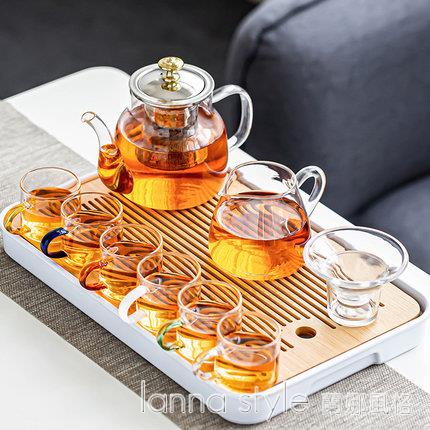 耐熱玻璃功夫茶具套裝家用簡約茶壺日式輕奢大容量辦公會客泡茶器