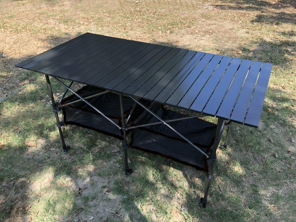 戶外露營用品，露營桌推薦到╭☆雪之屋☆╯可調高度頂級豪華加大蛋捲桌/鋁合金蛋捲桌/防刮野餐桌/折疊桌/摺疊桌/露營桌/駁二市集擺攤