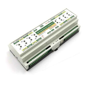 Denkovi USB 繼電器模塊 12VDC 16 Relay Module ModBus RTU Timers DIN Rail Box [2美國直購]