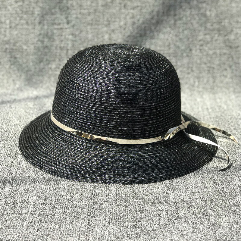 夏季女士遮陽帽防紫外線時尚夏天帽子女優雅禮帽出游度假漁夫草帽1入