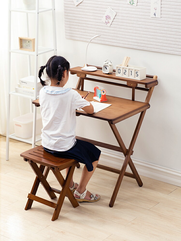 優樂悅~兒童學習桌椅套裝黑白調兒寫字桌學生家用實木書桌小學生簡易課桌