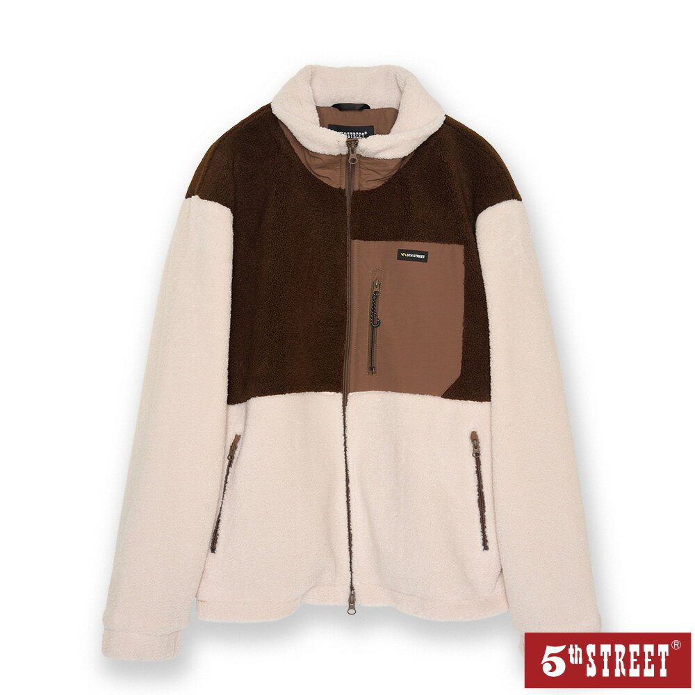 男裝 冬季保暖 毛毛外套 咖啡色 (510624) 【5th STREET】【APP下單天天10%回饋】 治裝激推 最高折426