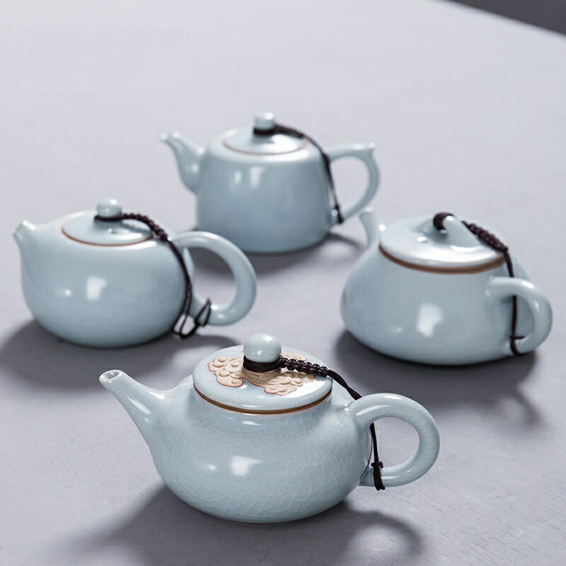 陶瓷茶壺汝窯西施壺功夫茶具家用小茶壺帶過濾單壺