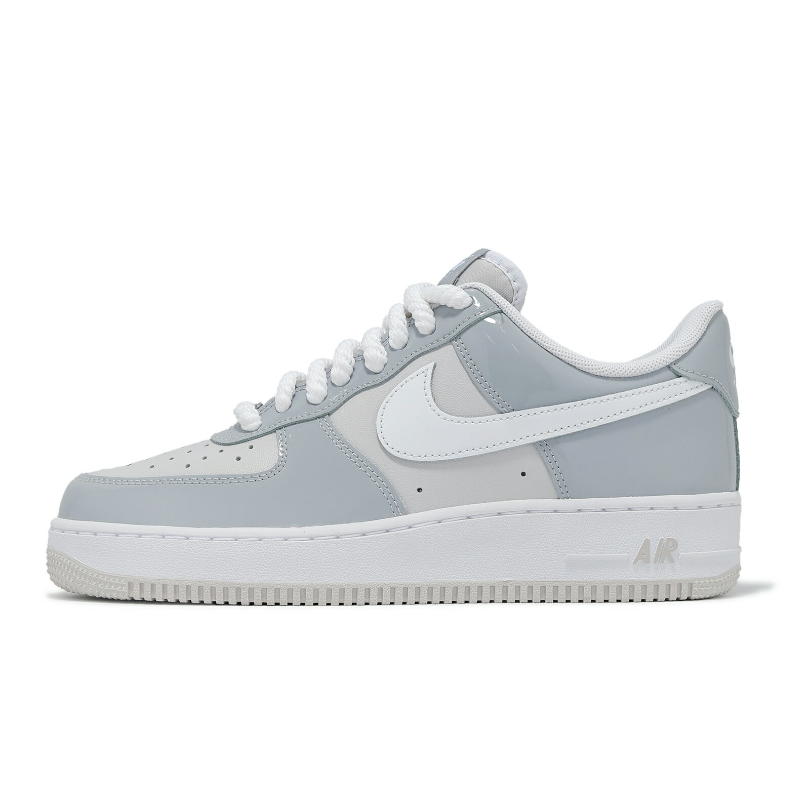 Nike 休閒鞋 Air Force 1 07 LV8 男鞋 女鞋 灰 漆皮 AF1 HV9405-001