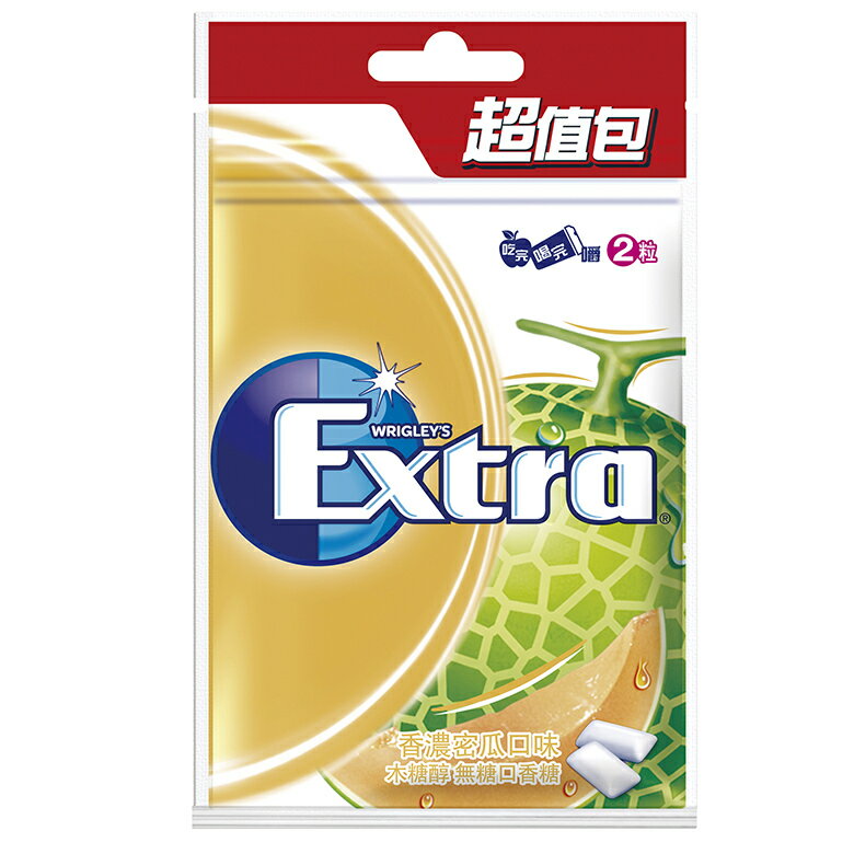 Extra 無糖口香糖超值包-香濃密瓜(62g/袋) [大買家]