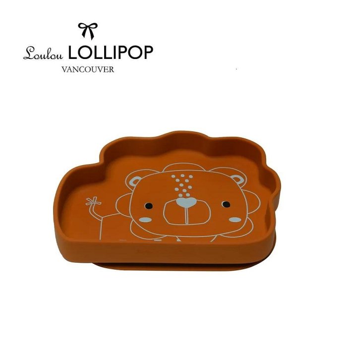 Loulou Lollipop 加拿大動物造型防滑矽膠餐盤(825754017780勇敢萊恩) 680元