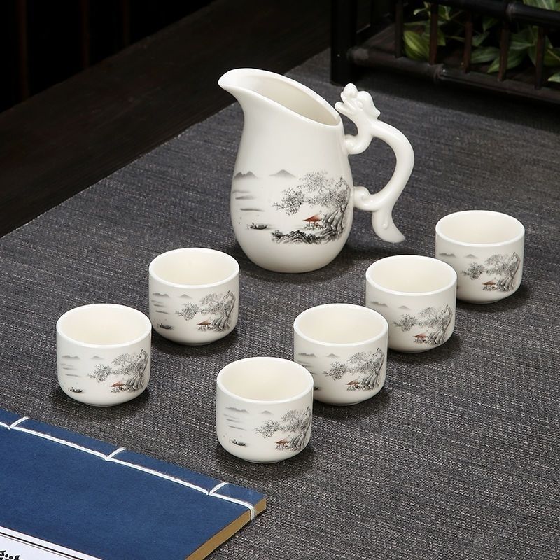 工廠直銷 特惠 免運 酒杯 酒器 紅酒杯 高酒杯 白酒杯 玻璃杯 酒具分酒器陶瓷小酒壺酒具套裝酒杯家用白酒杯烈酒壺仿古陶瓷酒具特惠/開立發票 全館八折 快速出貨