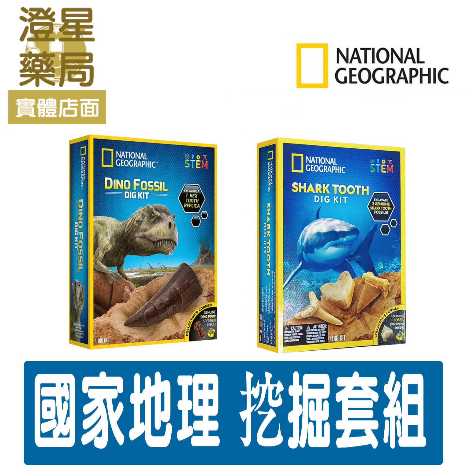 National Geographic 國家地理 恐龍化石 探秘鯊齒 挖掘套組 兒童生日禮物