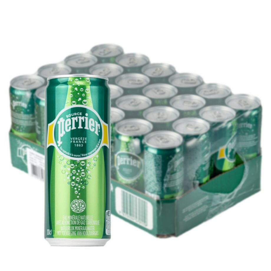 法國 PERRIER沛綠雅-氣泡礦泉水 鋁罐裝(330mlx6瓶)