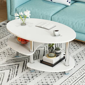 茶幾北歐雙層小戶型現代客廳桌子簡約茶桌創意沙發邊幾角幾小圓桌【優妮好貨】