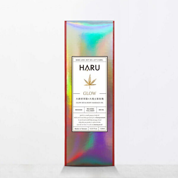 台灣HARU．GLOW 玫瑰喚醒按摩精油 大麻籽萃取精華