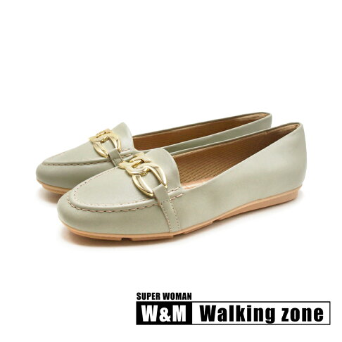 WALKING ZONE SUPER WOMAN MAXI經典金扣樂福包鞋 女鞋-特別綠 0