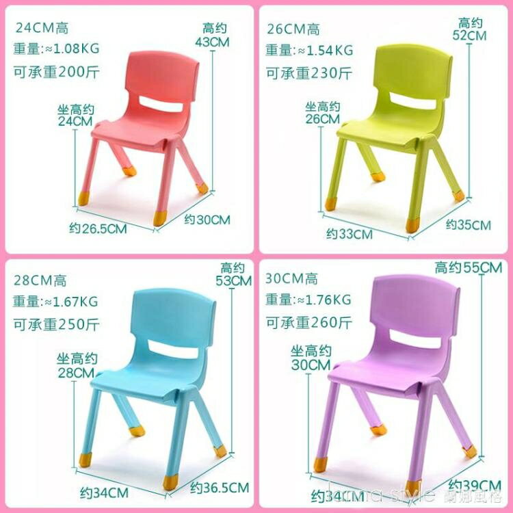 加厚板凳兒童椅子幼兒園靠背椅寶寶餐椅塑料小椅子家用小凳子防滑