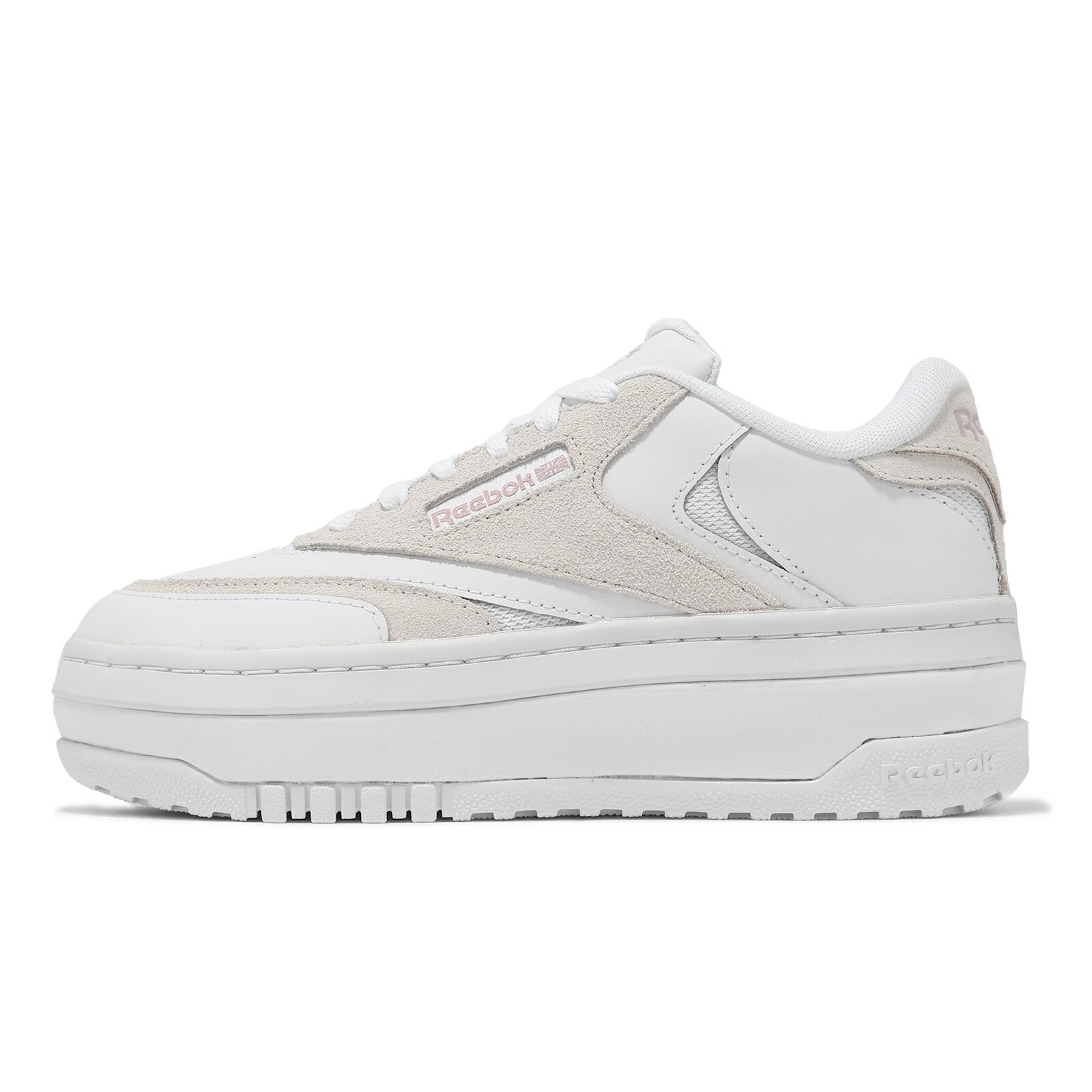 Reebok 休閒鞋 Club C Extra 女鞋 白 粉 皮革 厚底 增高 小白鞋 100074261