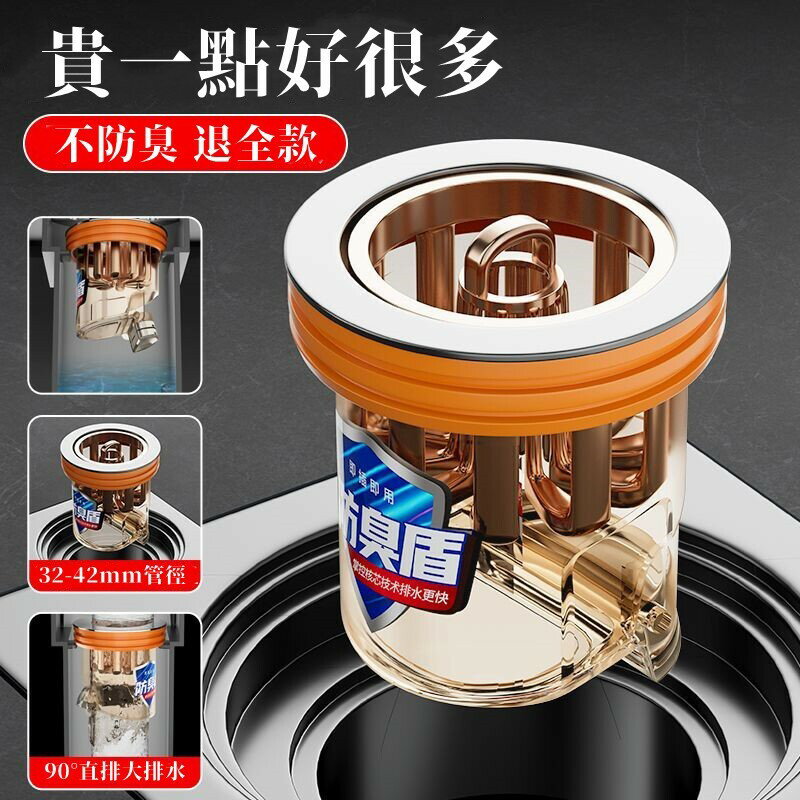 防臭防蟲 99%排水孔可用 防臭地漏 地漏 落水頭 防臭落水頭 臉盆落水頭 地漏芯 按壓式 面盆落水頭