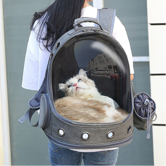 貓包外出貓背包寵物貓咪雙肩包透氣太空艙貓書包小型犬狗包貓咪用品 貓籠【聚物優品】