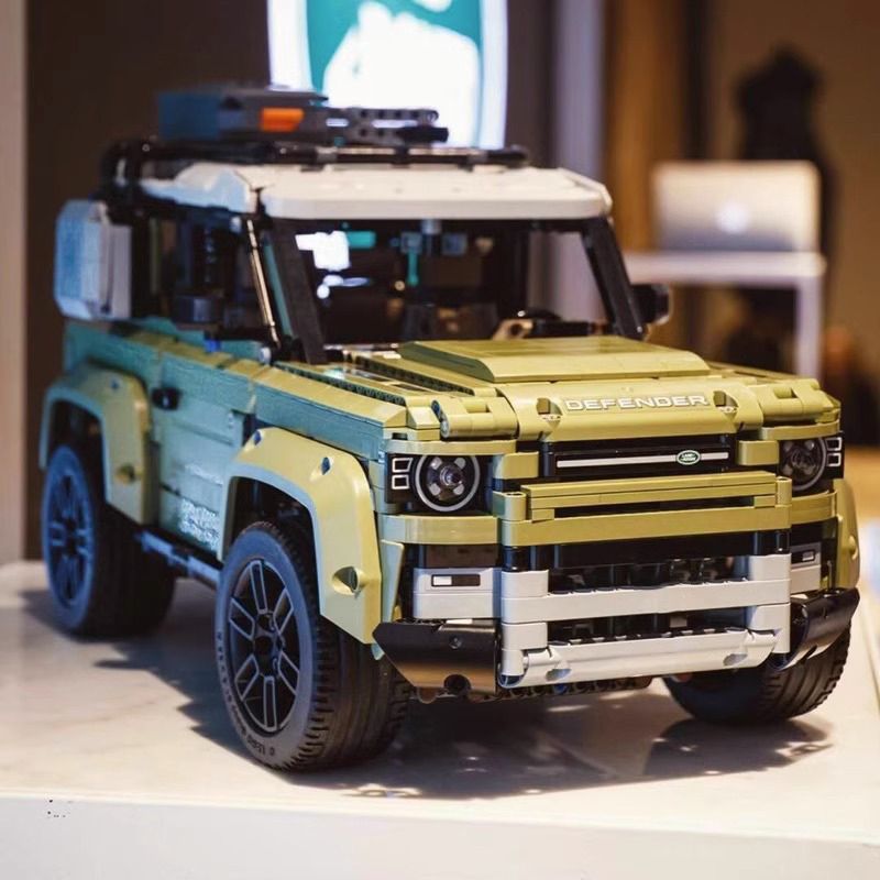 路虎衛士積木成人高難度拼裝男孩子遙控越野模型經典汽車玩具機械