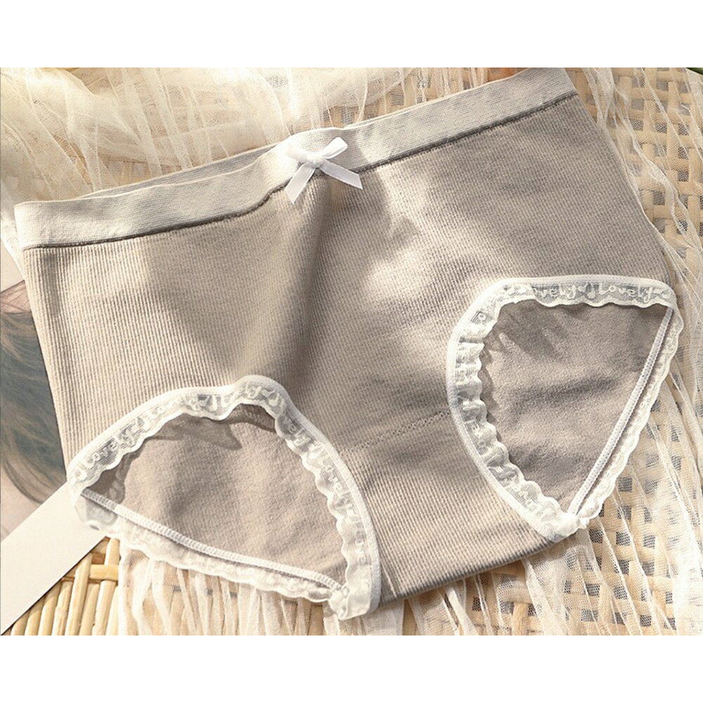 純棉女式內褲 中腰無痕內褲 去棉透氣高彈性不緊勒 針織三角內褲 ＃丹丹悅生活 3