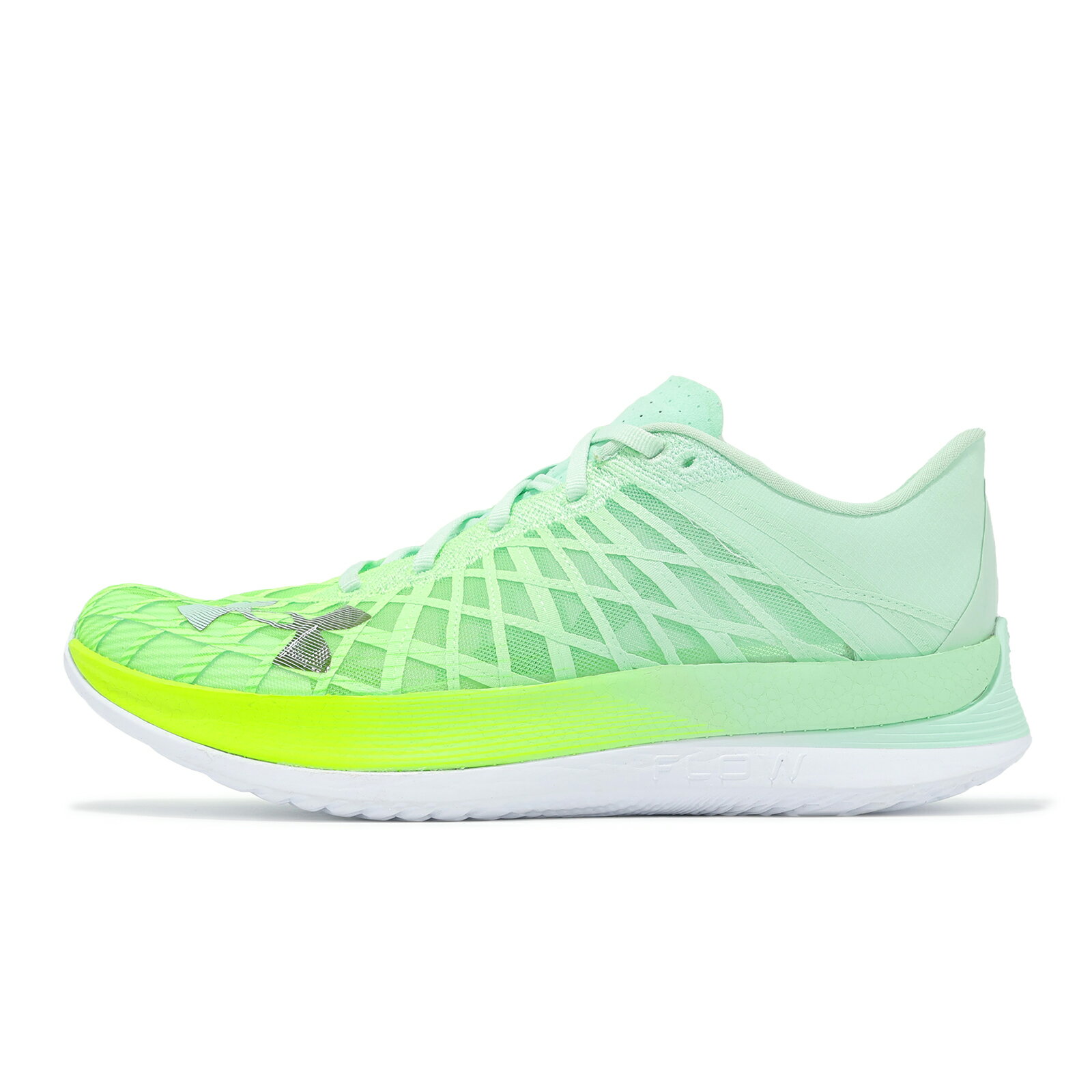 Under Armour UA 競速跑鞋 Flow Velociti Elite 男鞋 綠 白 碳板 中長距離 馬拉松 運動鞋 3026801300