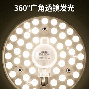 led燈盤吸頂燈燈芯替換磁吸燈條圓燈管燈珠客廳改造燈板節能燈泡