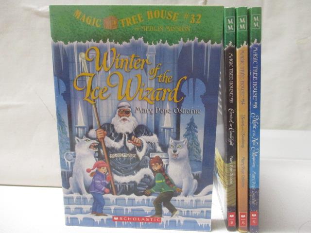 【書寶二手書T8／兒童文學 OF2】Magic tree house-Winter of the Ice Wizard等 4本合售
