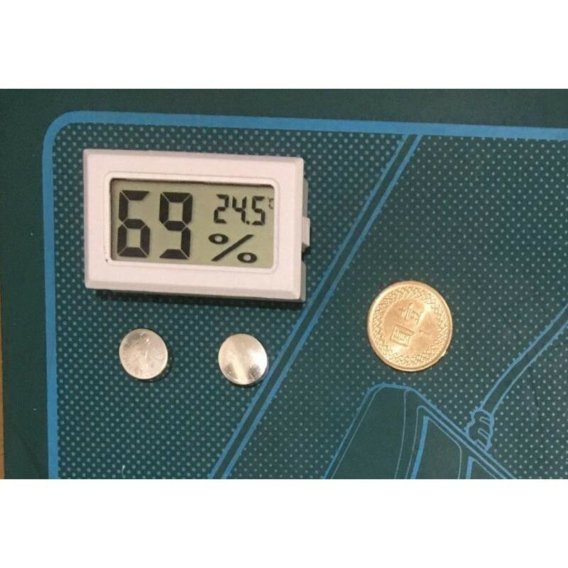 方形電子溫濕度計 爬蟲類壓克力箱 寵物溫箱 電子溫度計 電子濕度計 數字顯示溫濕度計 AG13鈕扣電池【現貨】 2