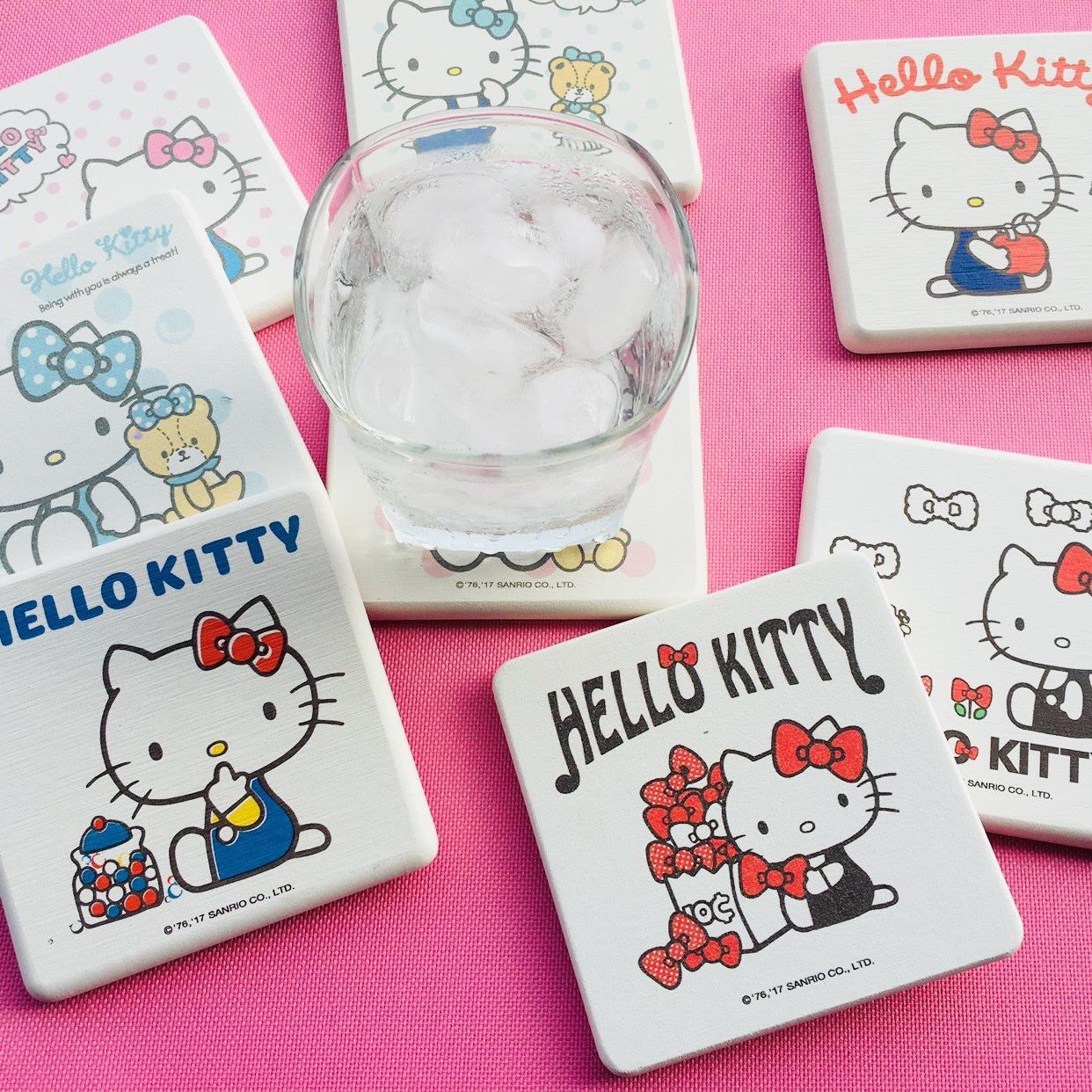 Sanrio 三麗鷗 凱蒂貓系列 珪藻土杯墊(2入組)