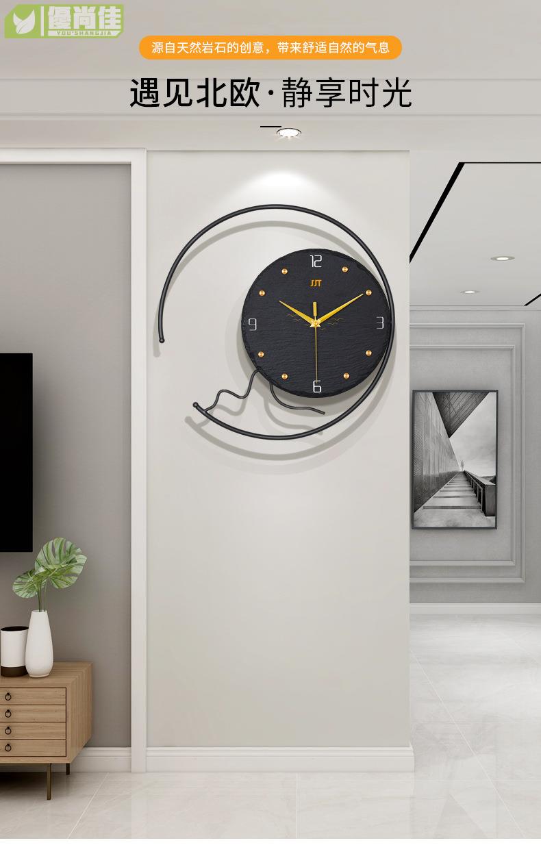 輕奢掛鐘客廳家居裝飾鐘表現代簡約時鐘創意個性藝術北歐時尚掛墻