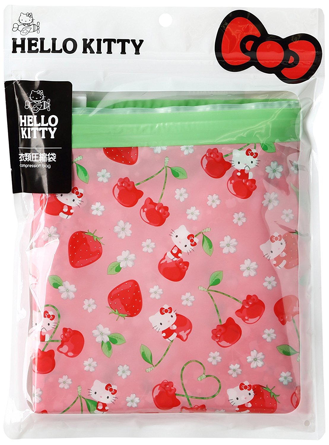 Hello Kitty 衣物壓縮袋(粉)，壓縮袋/防塵套/衣物套/棉被收納袋/真空壓縮收納袋，X射線【C529255】