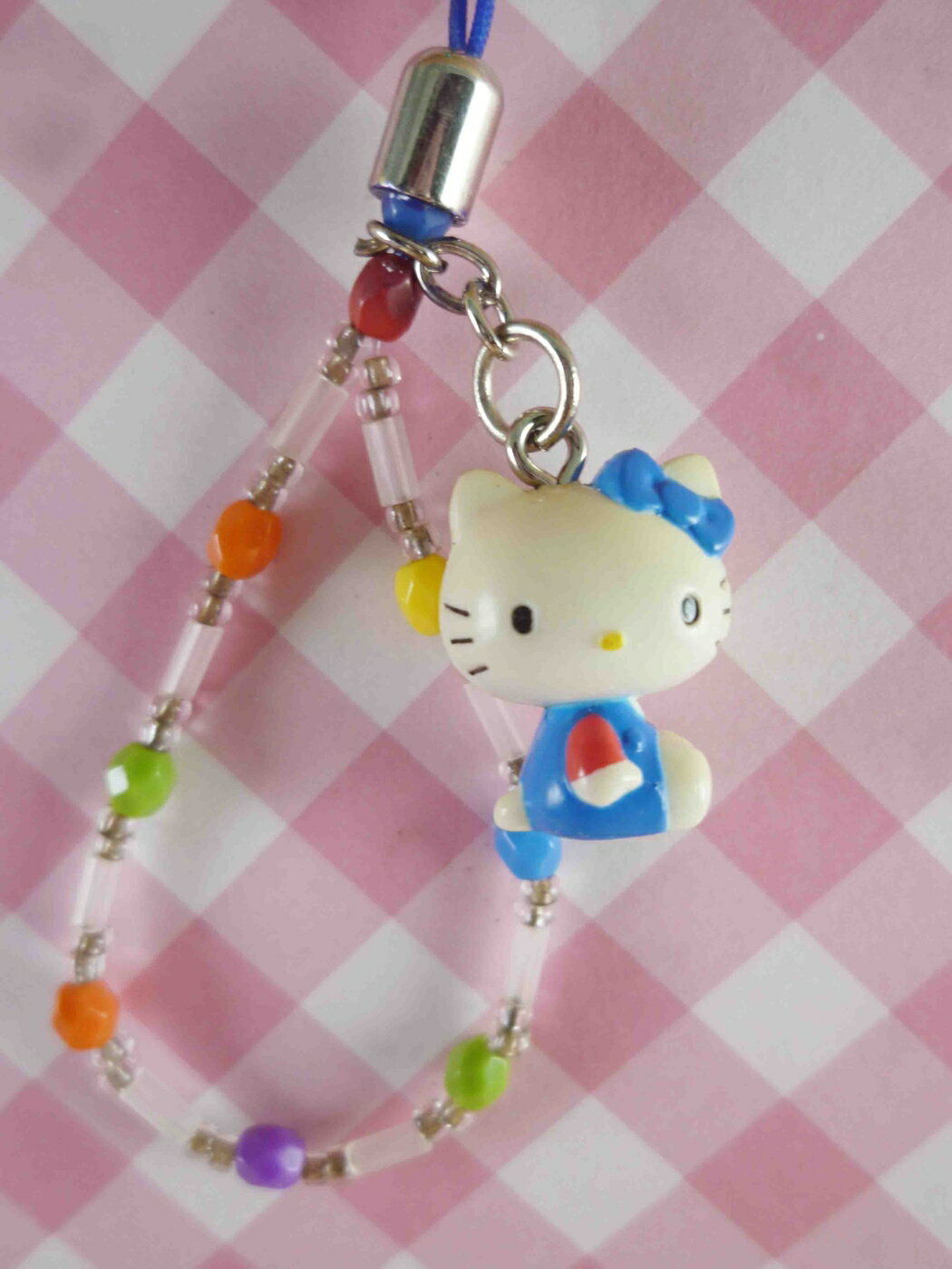 【震撼精品百貨】Hello Kitty 凱蒂貓 KITTY手機提帶-復古藍 震撼日式精品百貨