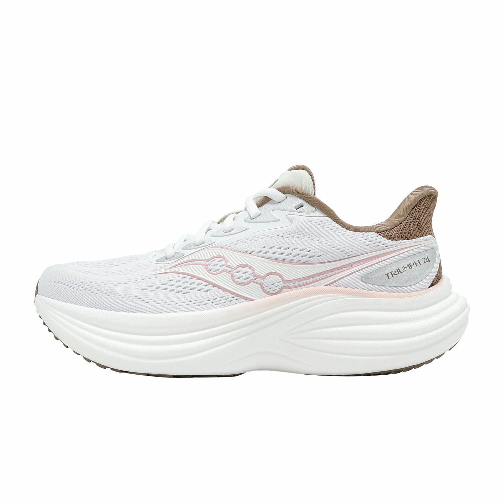 Saucony 索康尼 慢跑鞋 Triumph 24 女鞋 白 粉 厚底 緩衝 運動鞋 S1009991009