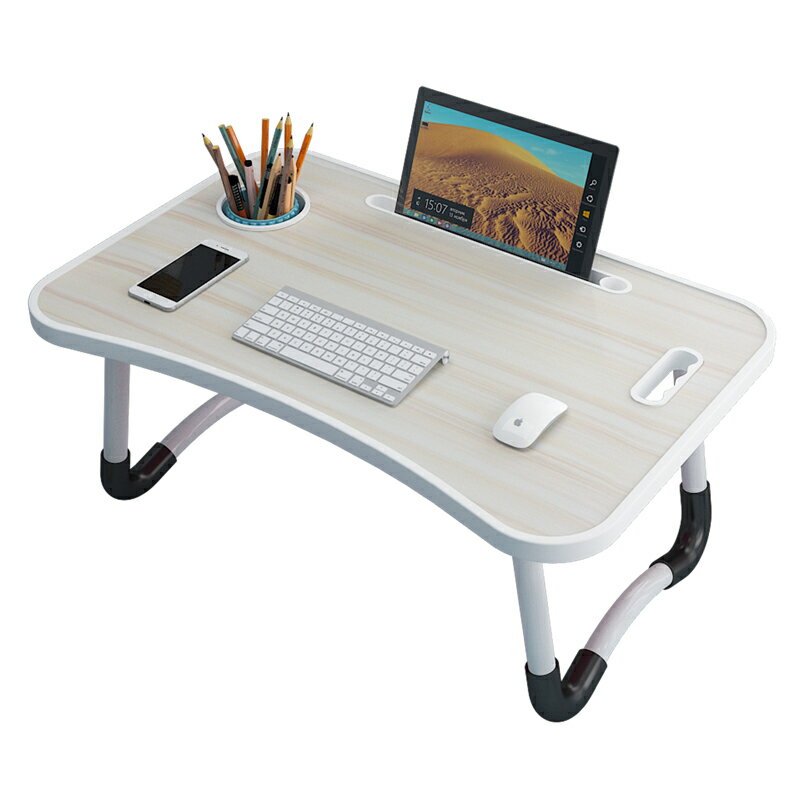 床上桌電腦桌書桌學生宿舍學習桌可折疊上鋪寫字桌懶人飄窗小桌子【青木鋪子】