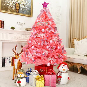 1.8米粉色圣誕節日豪華1.2裝飾套餐1.5米加密精裝2.1圣誕樹帶雪人