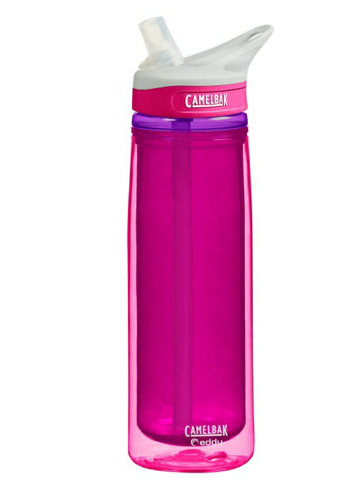 ├登山樂┤美國 Camelbak EDDY™ 多水雙層隔溫吸管水瓶 600ml 火鶴紅 # CB53620