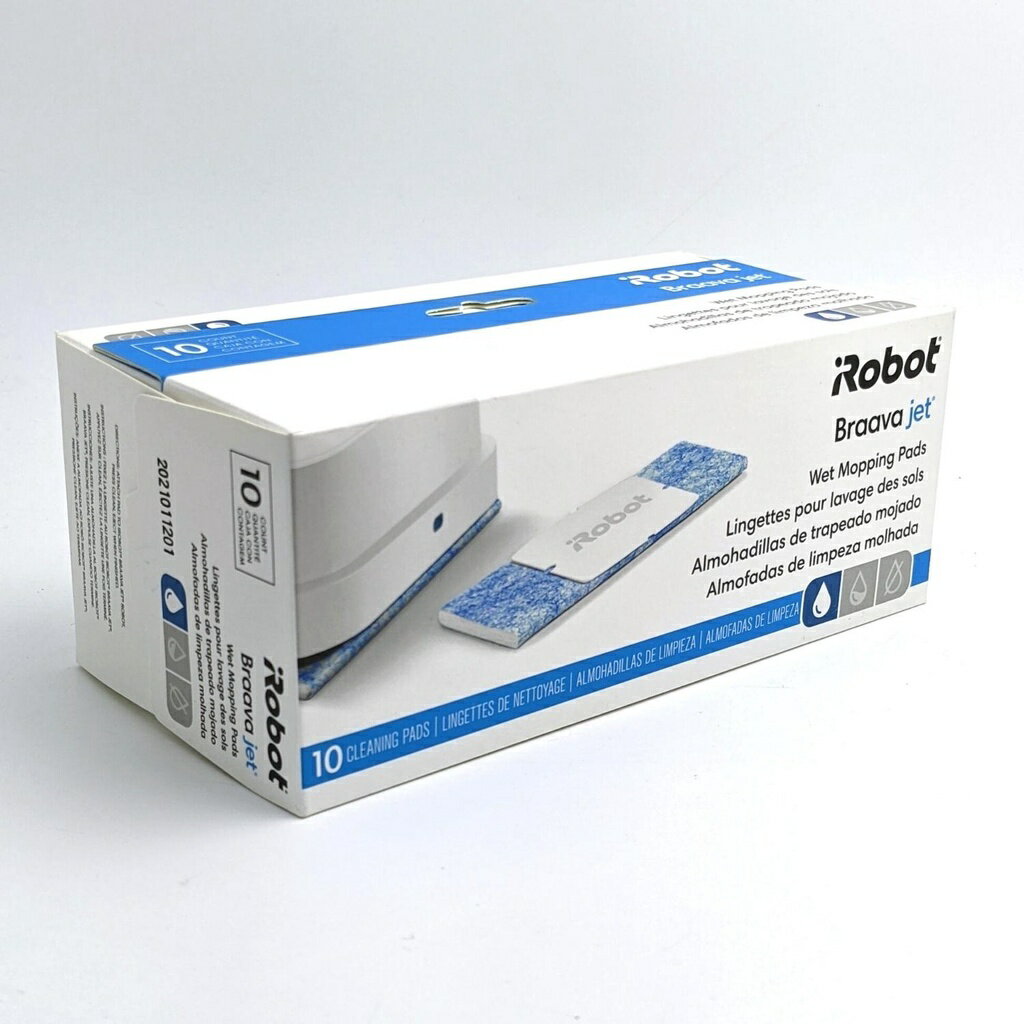 【保證iRobot原廠】iRobot 藍色4657840 濕拖拋棄式布10片 Braava Jet 240 擦地機用 抹地機清潔墊抹布2號抹3次_TD2 0