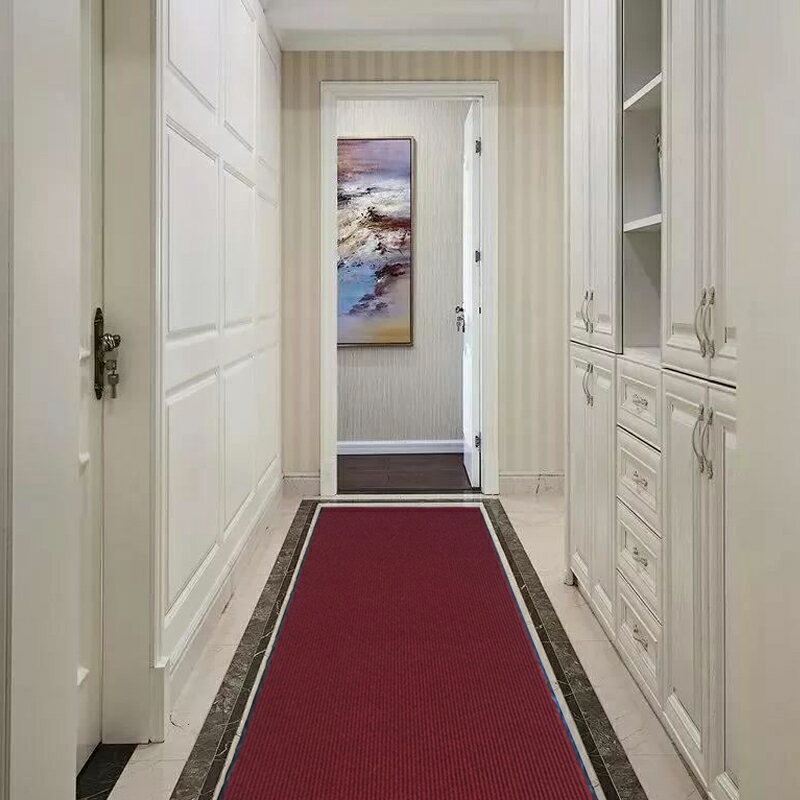 走廊裁剪地毯進門廳吸水防滑樓梯腳墊過道入戶玄關條紋地墊