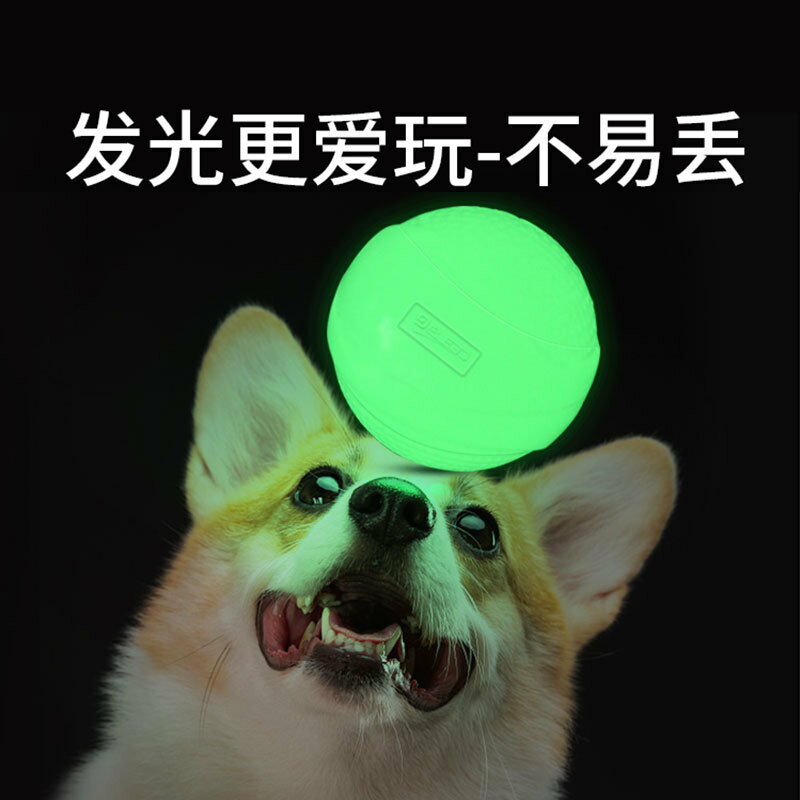 【優選百貨】狗狗發光玩具球耐咬泰迪小狗狗磨牙訓練球類彈力球橡膠球寵物用品