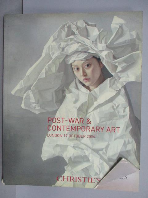 【書寶二手書T7／收藏_QCQ】Christie's_Post-war &amp; Contemporary Art_2006/