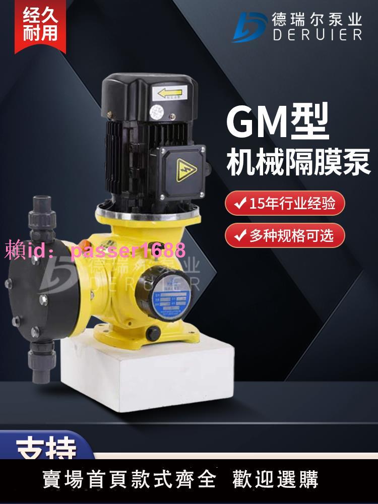GM型隔膜計量泵PAC/PAM水處理加藥泵耐酸堿小流量泵米頓羅計量泵