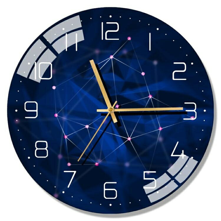 大理石北歐現代靜音掛鐘客廳錶家用時鐘創意時尚簡約大氣輕奢壁鐘