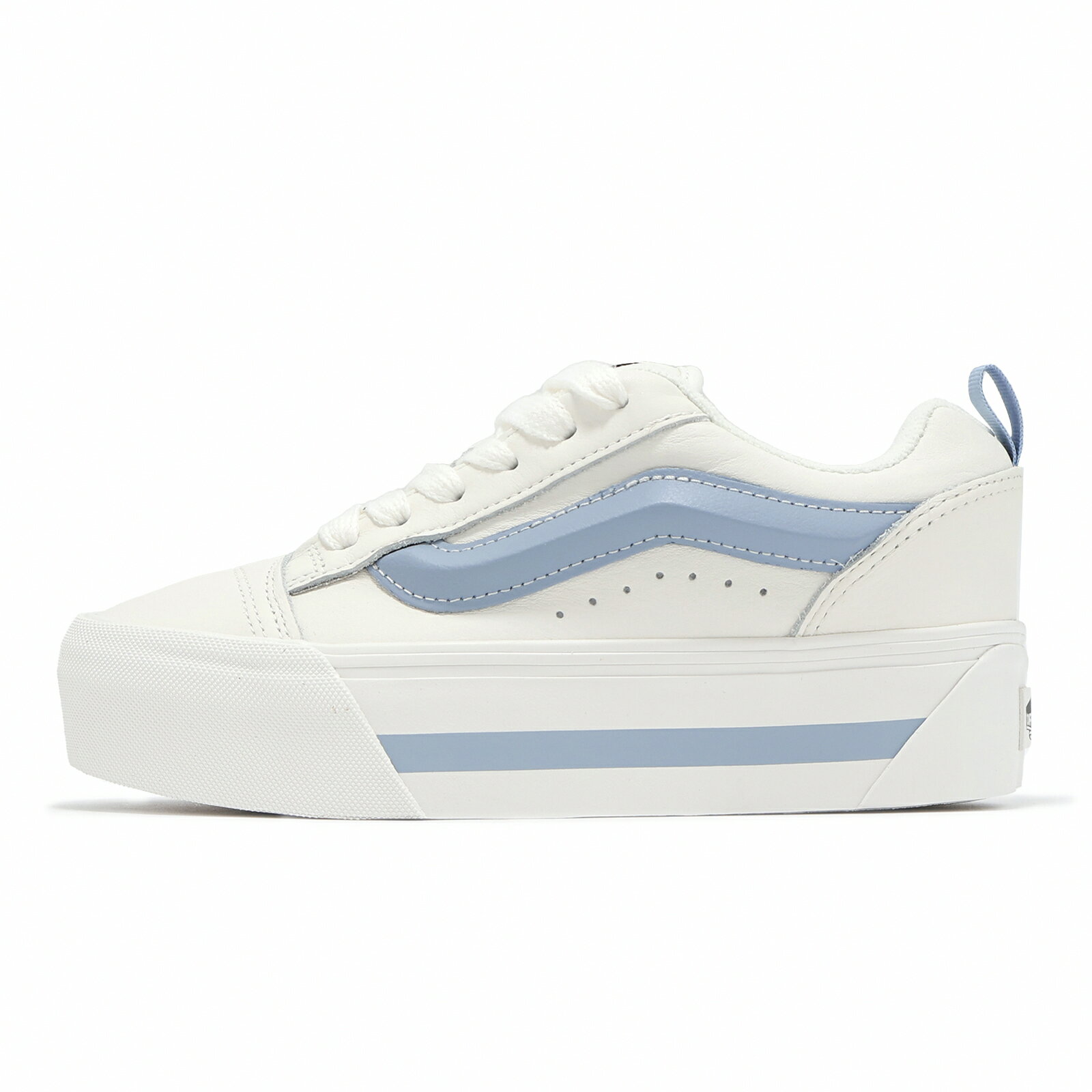 Vans 休閒鞋 Knu Stack 男鞋 女鞋 白 寶寶藍 厚底 厚鞋舌 寬鞋帶