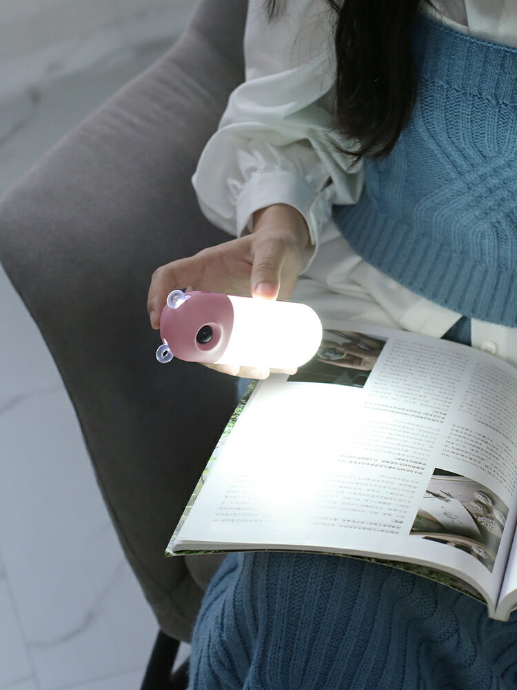 智慧感應燈LED聲控充電閱讀燈創意兒童卡通小夜燈家用樓梯過道燈