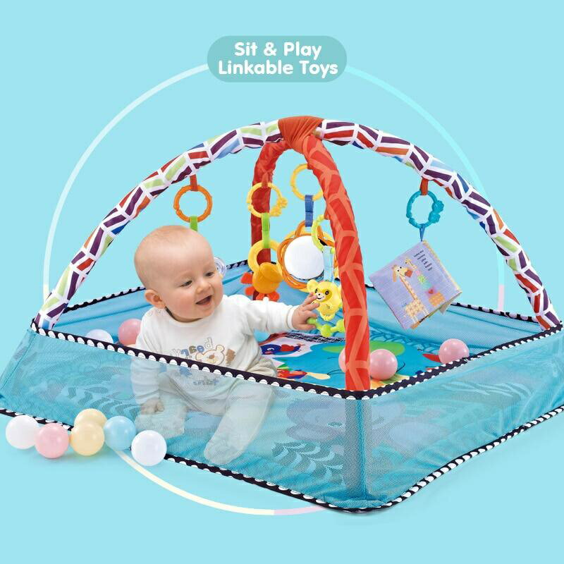 APP下單享點數9%｜嬰兒健身框男孩和女孩爬行遊戲毯拼圖多功能圍欄爬行墊啟蒙