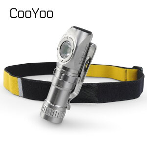 CooYoo 費米子 L型胸燈強光迷你小手電筒 USB充電兩用多用途頭燈