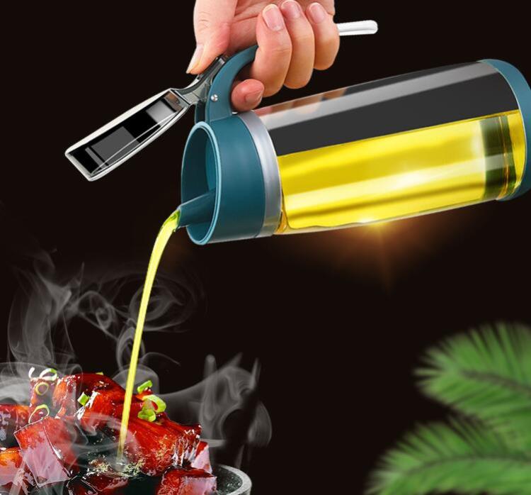 日本玻璃油壺家用自動開合油瓶防漏不掛油廚房裝油罐醬油醋調料瓶「限時特惠」