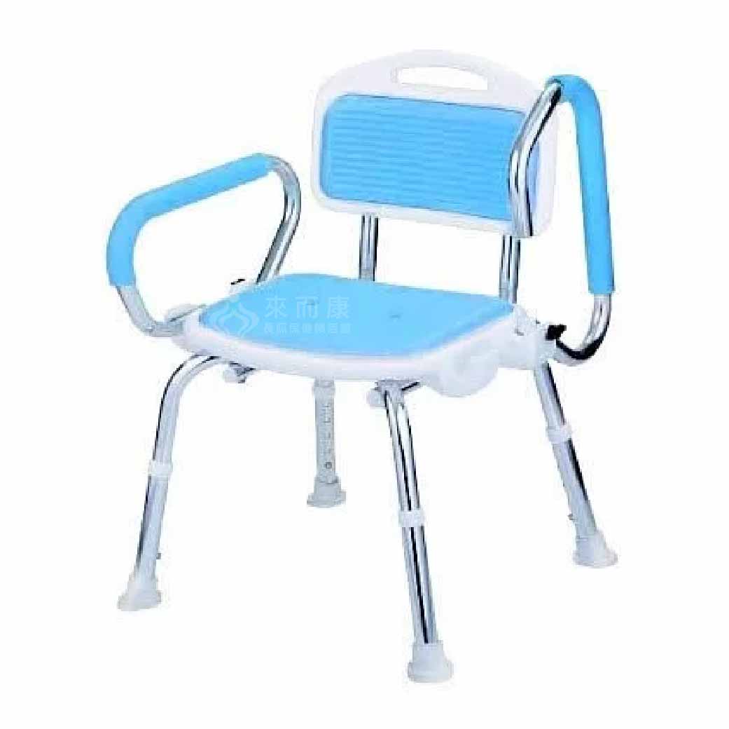 來而康 L'elan 豪華型 洗澡椅 具上掀式扶手 有靠背扶手 可掀洗澡椅 HO-187-BU 沐浴椅 洗澡椅子